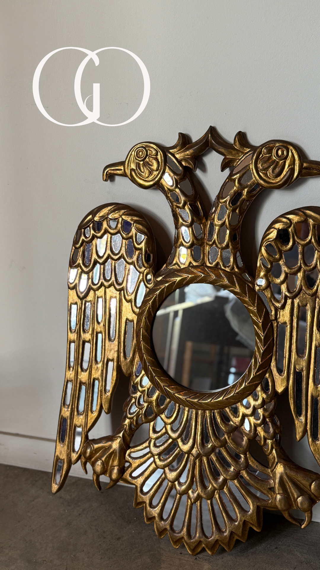 Giltwood Double-headed Bird Mirror