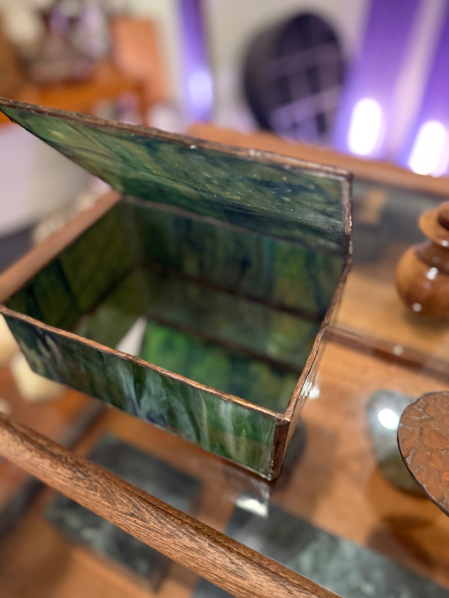 Art Nouveau Stained Glass Box