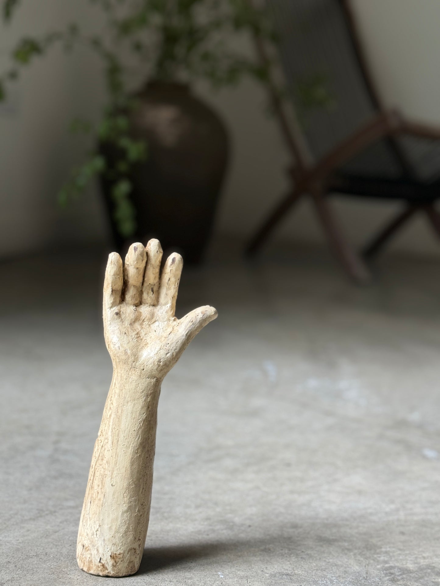 Vintage Folk Hand Sculpture