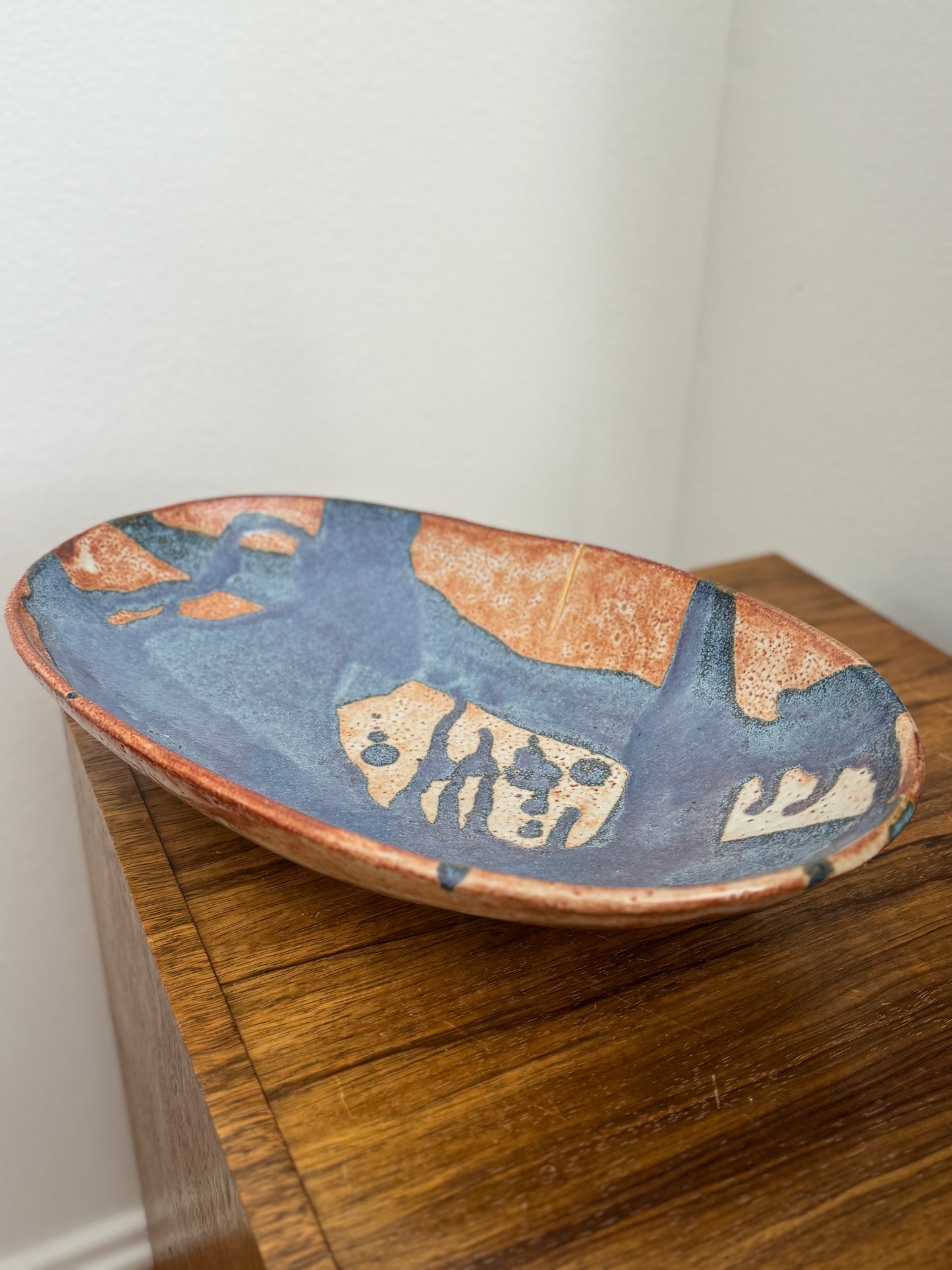 Abstract Footed Platter