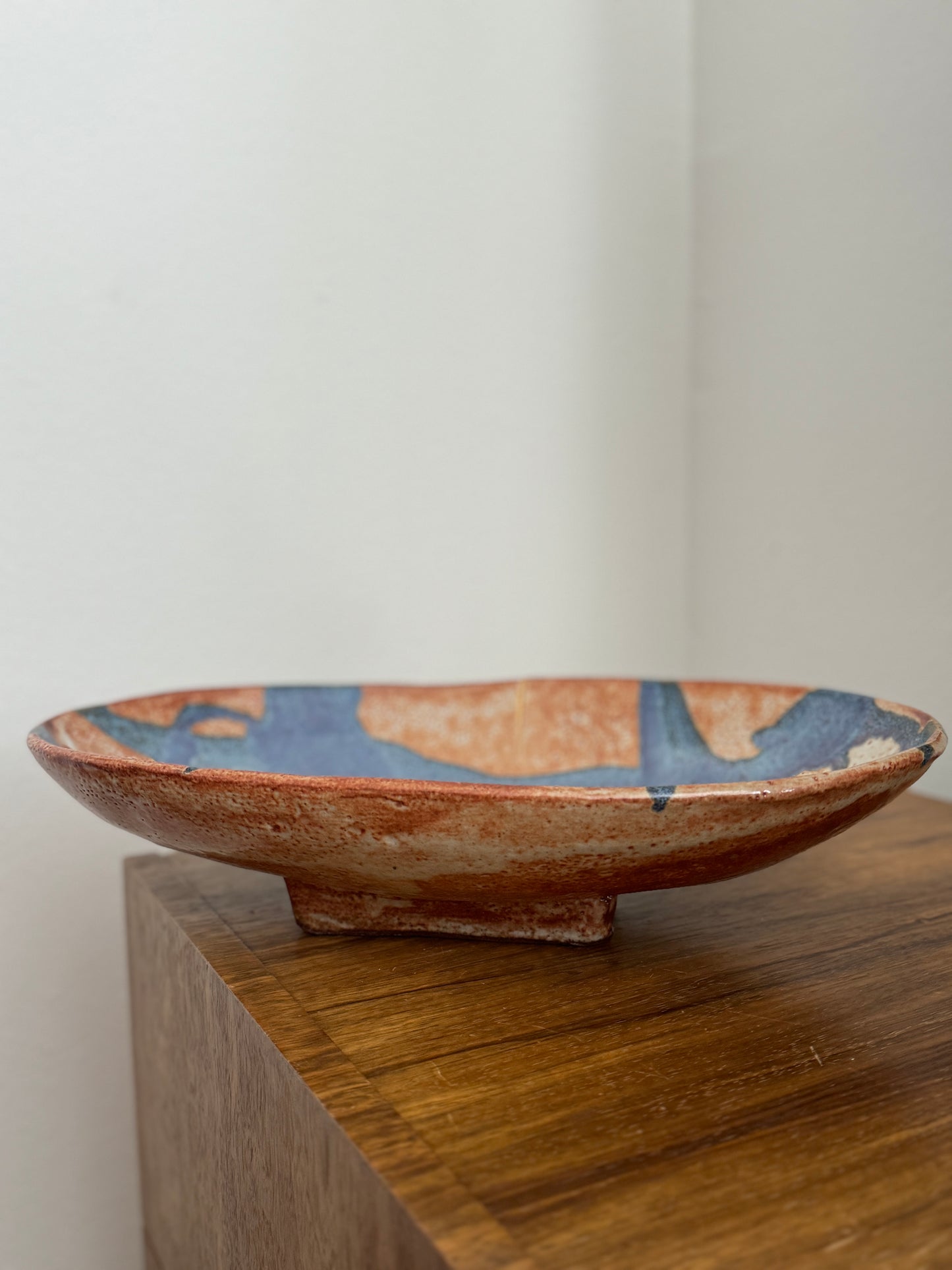 Abstract Footed Platter