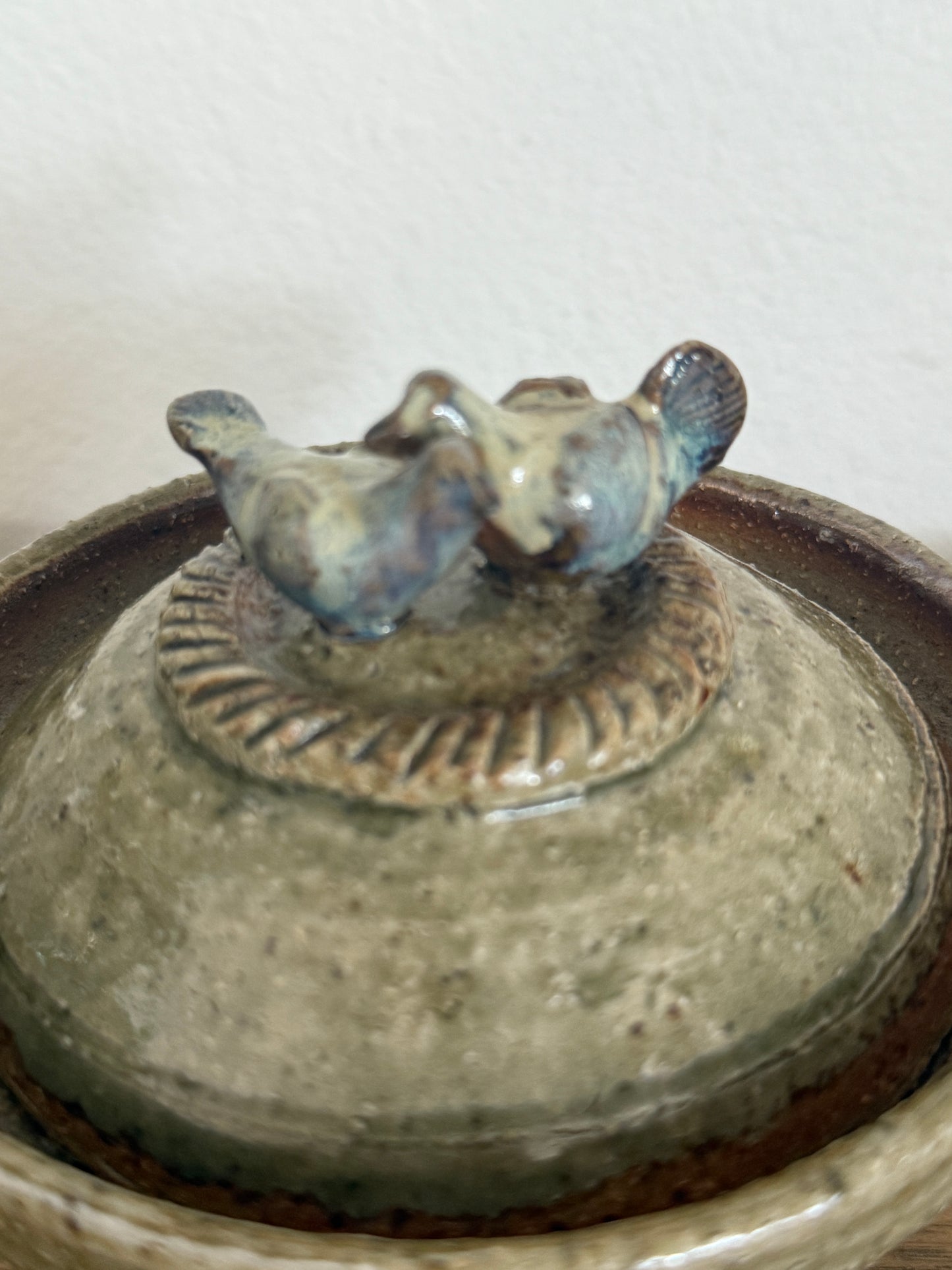 Artisanal Jar with Birds