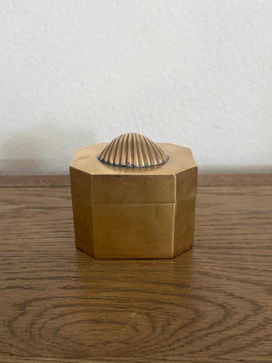 Brass Clam Shell Box