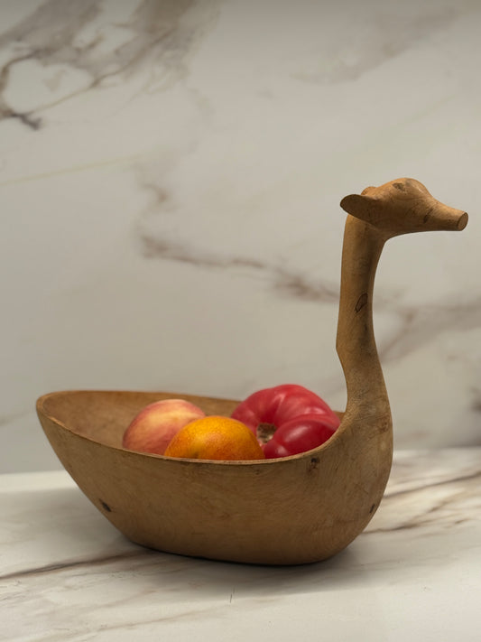 Folk Art Wood Bowl