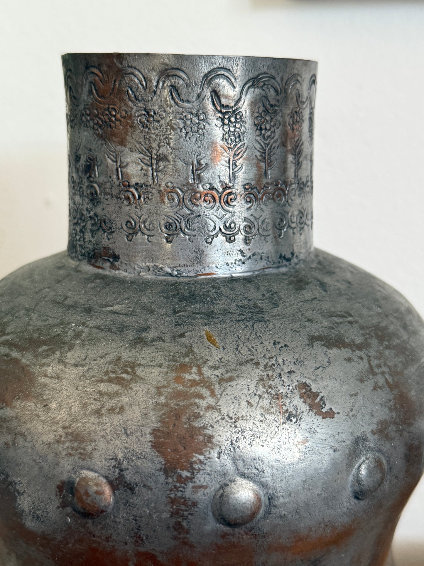 Unique Engraved Metal Vessel