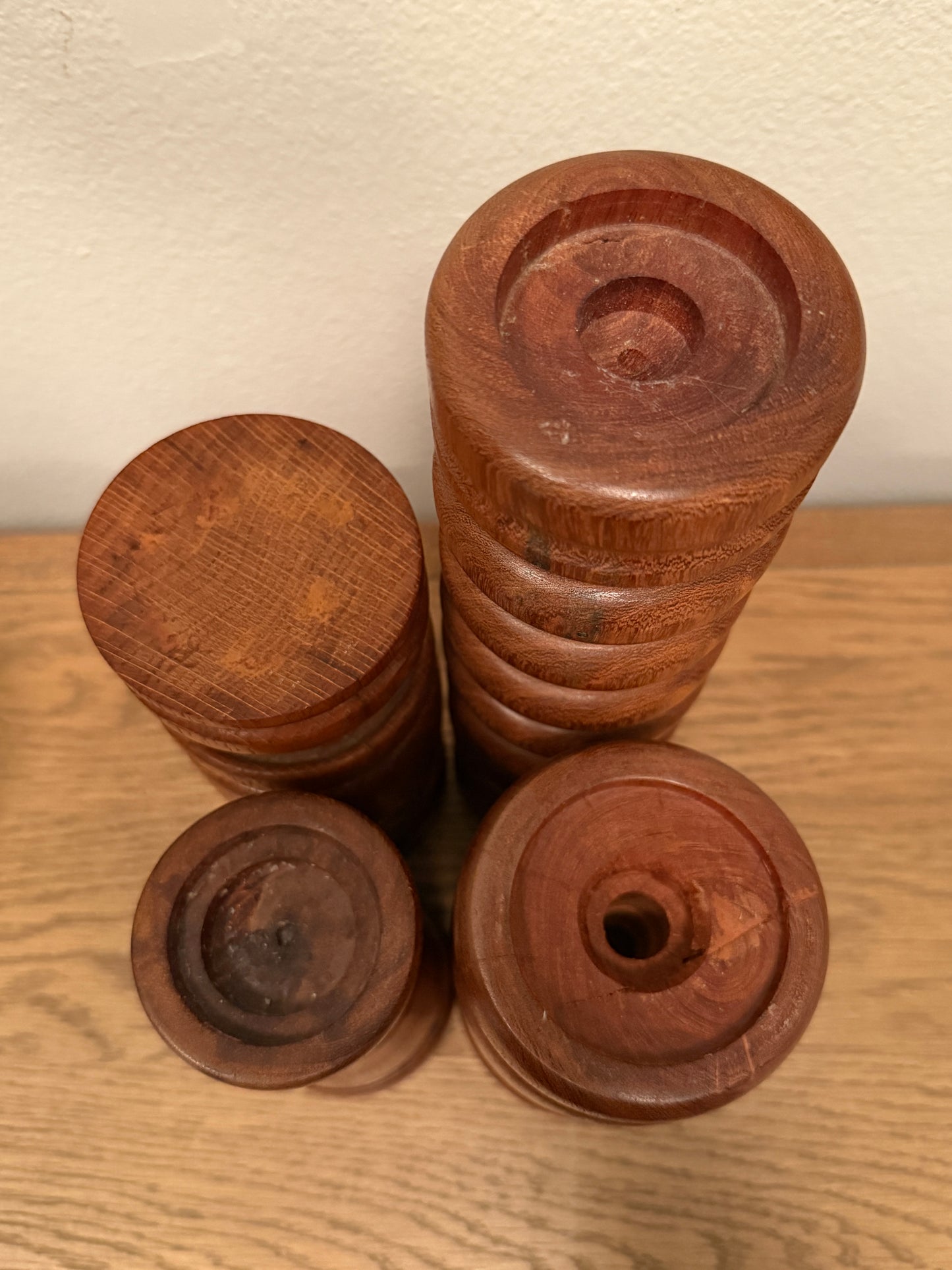 Mid-Century Turned Wood Pillars