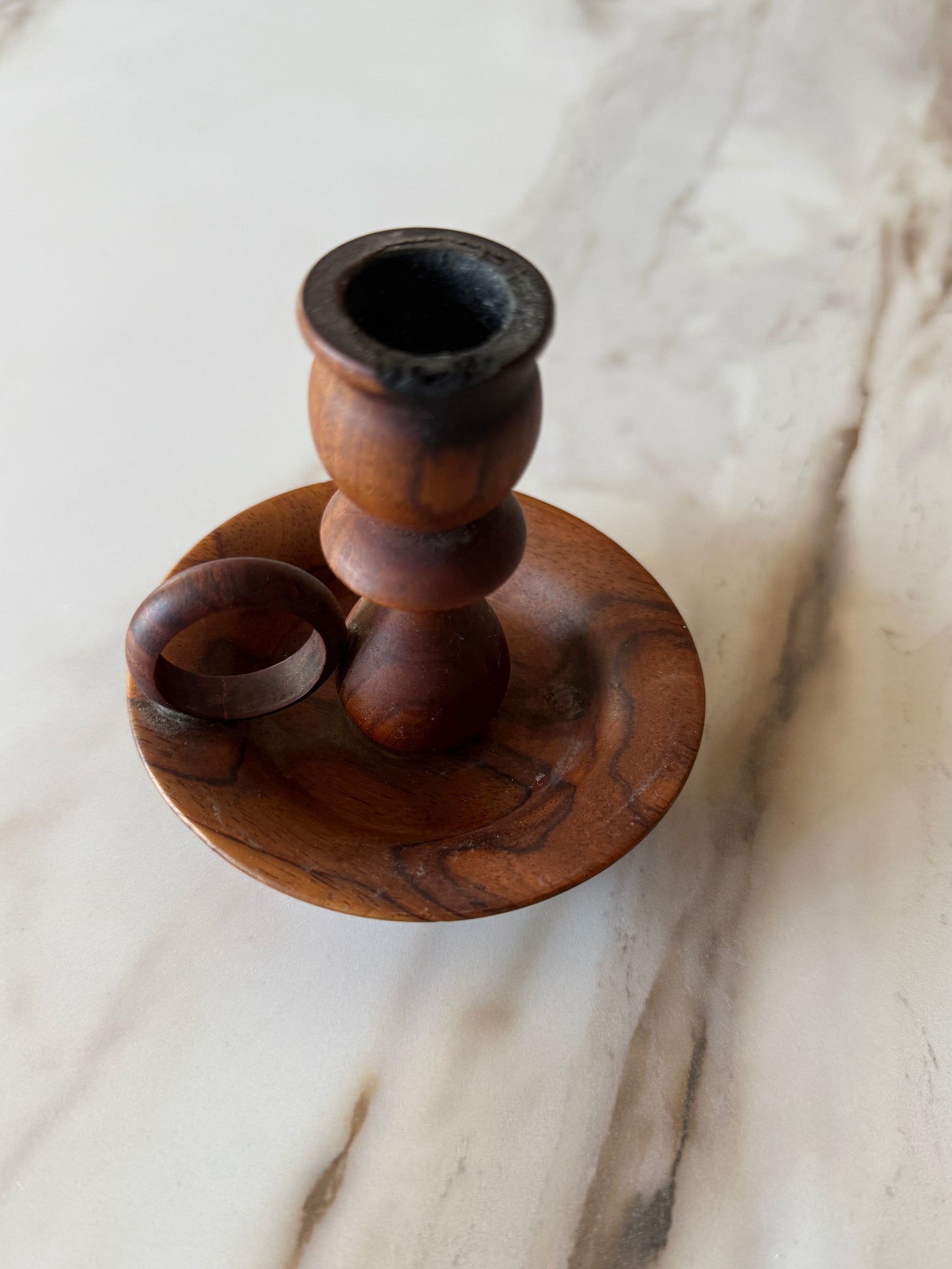 Vintage Spanish Wood Candleholder