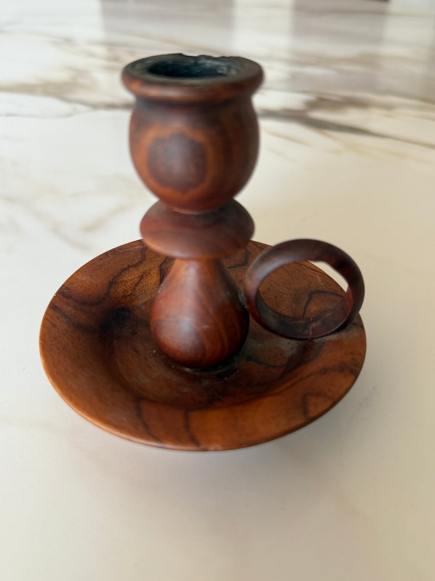 Vintage Spanish Wood Candleholder