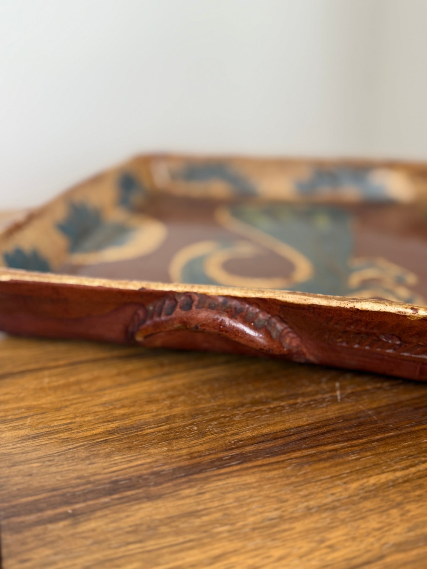Artisanal Hand-painted Ceramic Platter