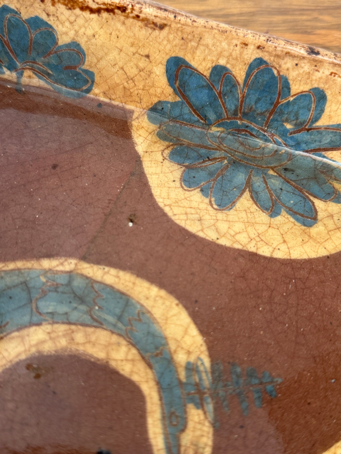 Artisanal Hand-painted Ceramic Platter