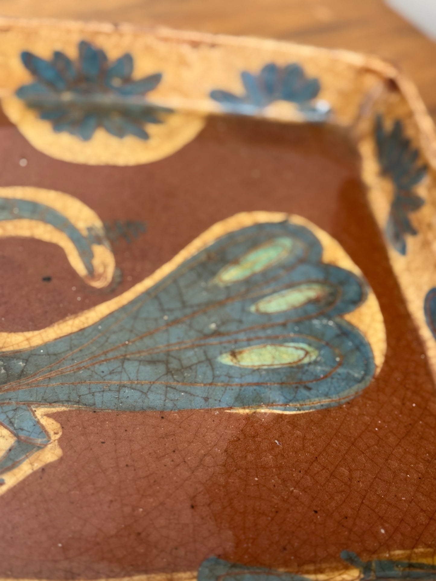 Artisanal Hand-painted Ceramic Platter