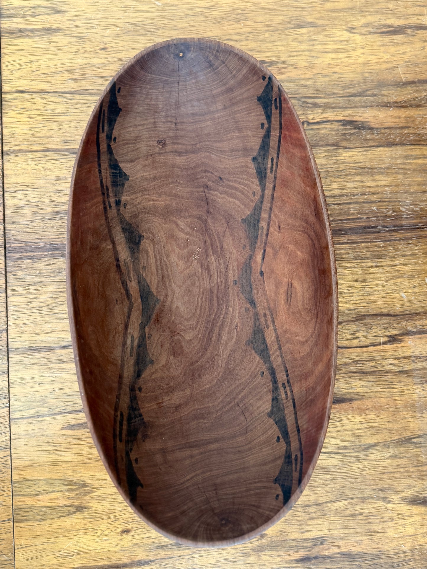 Vintage Painted Serving Bowl