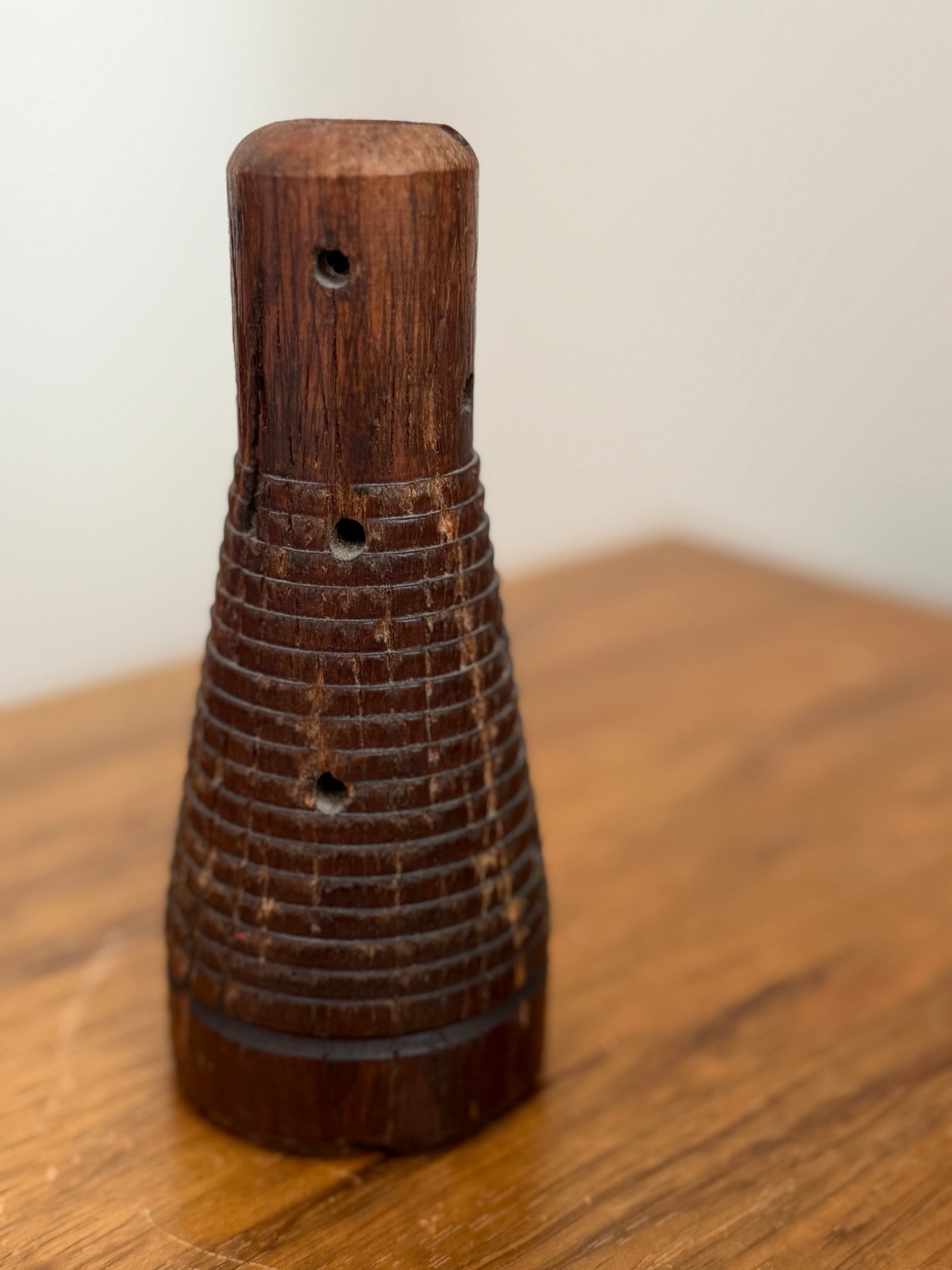 Set of 3 Antique Bobbins | Candleholders