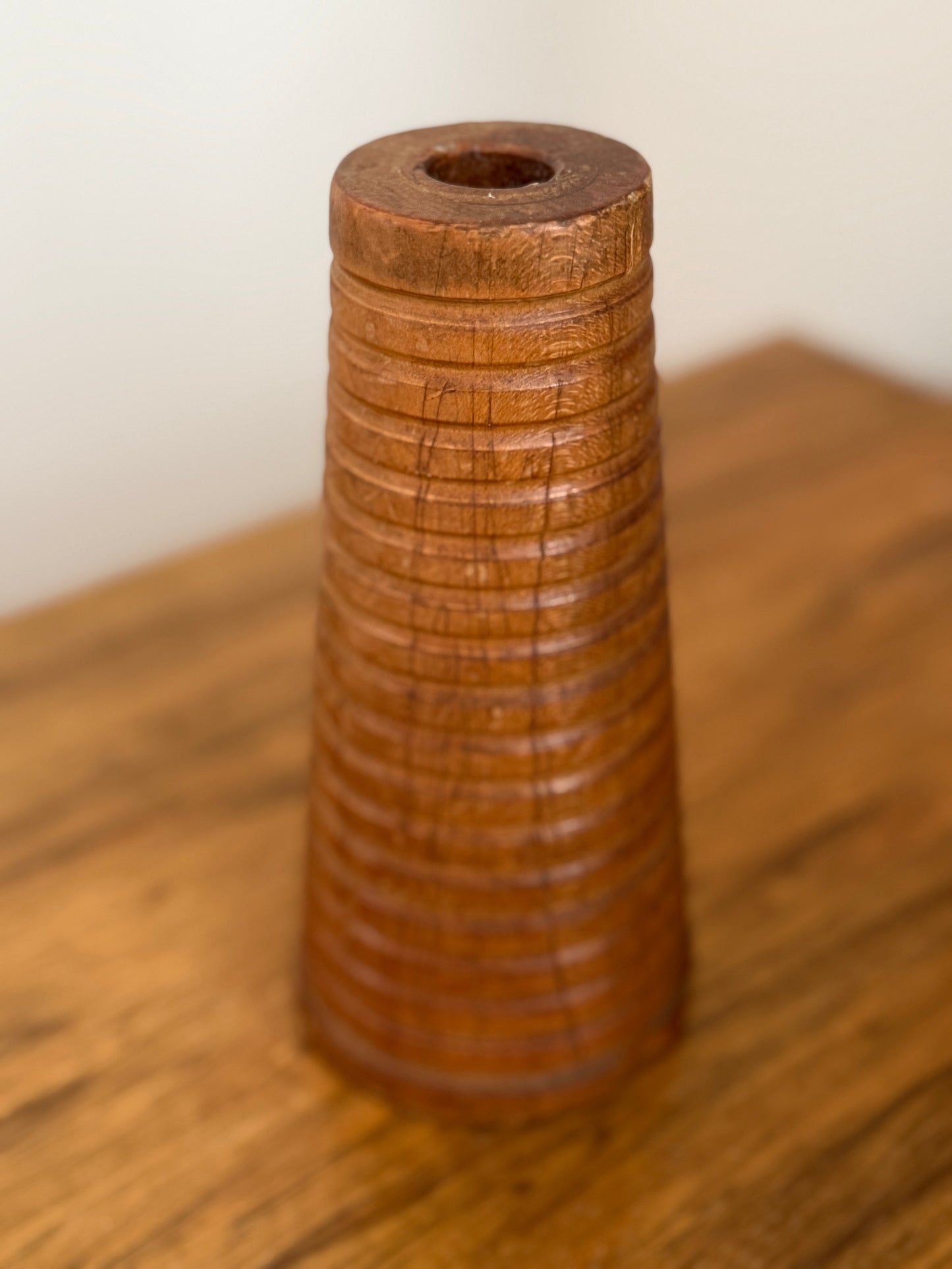 Set of 3 Antique Bobbins | Candleholders