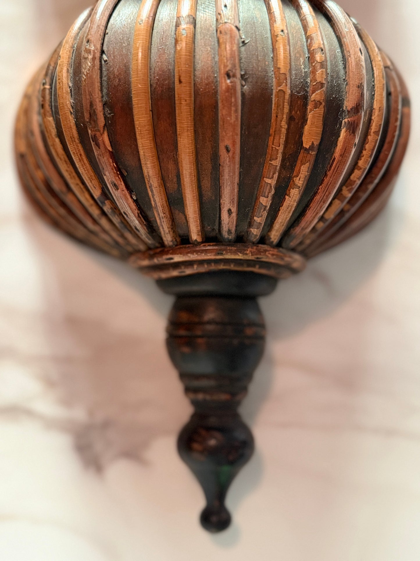 Rare Pair of Vintage Pencil Reed Corbels