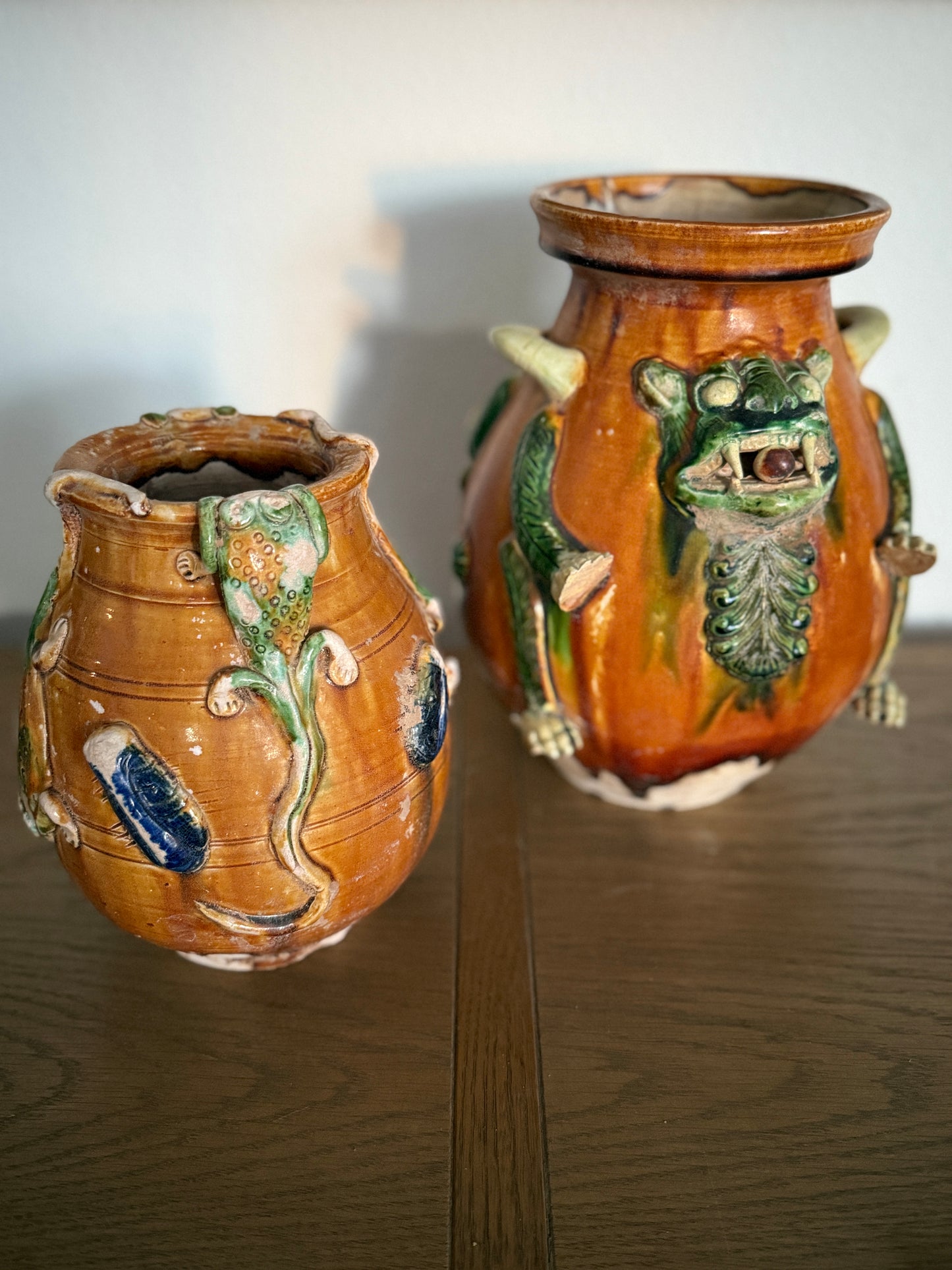 Pair of Tangsancai Vases