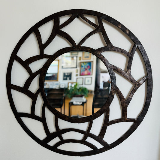 Vintage Iron Lacework Mirror
