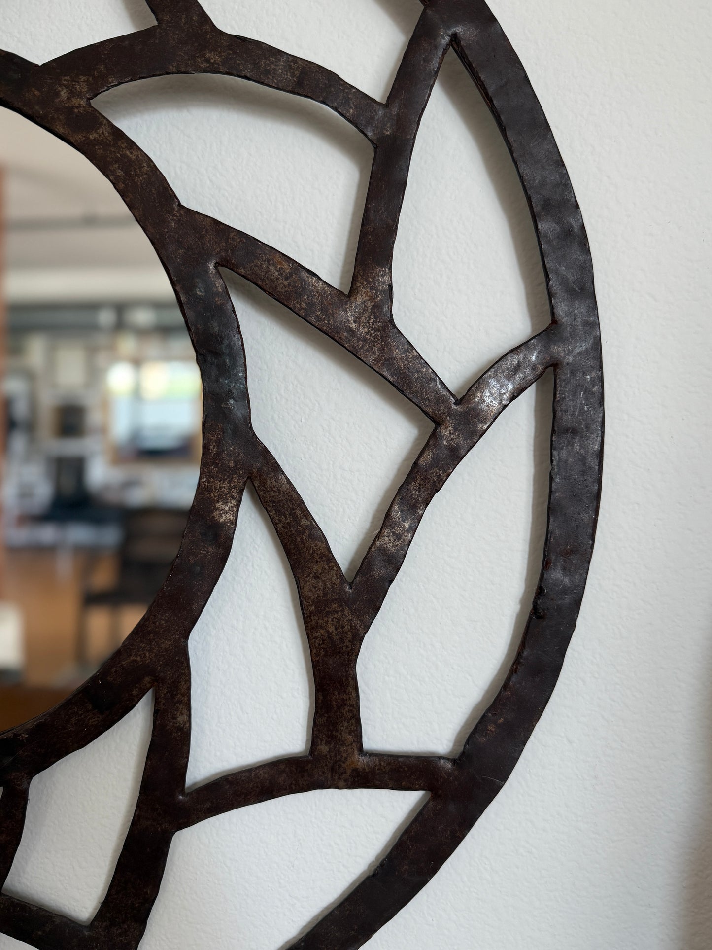 Vintage Iron Lacework Mirror