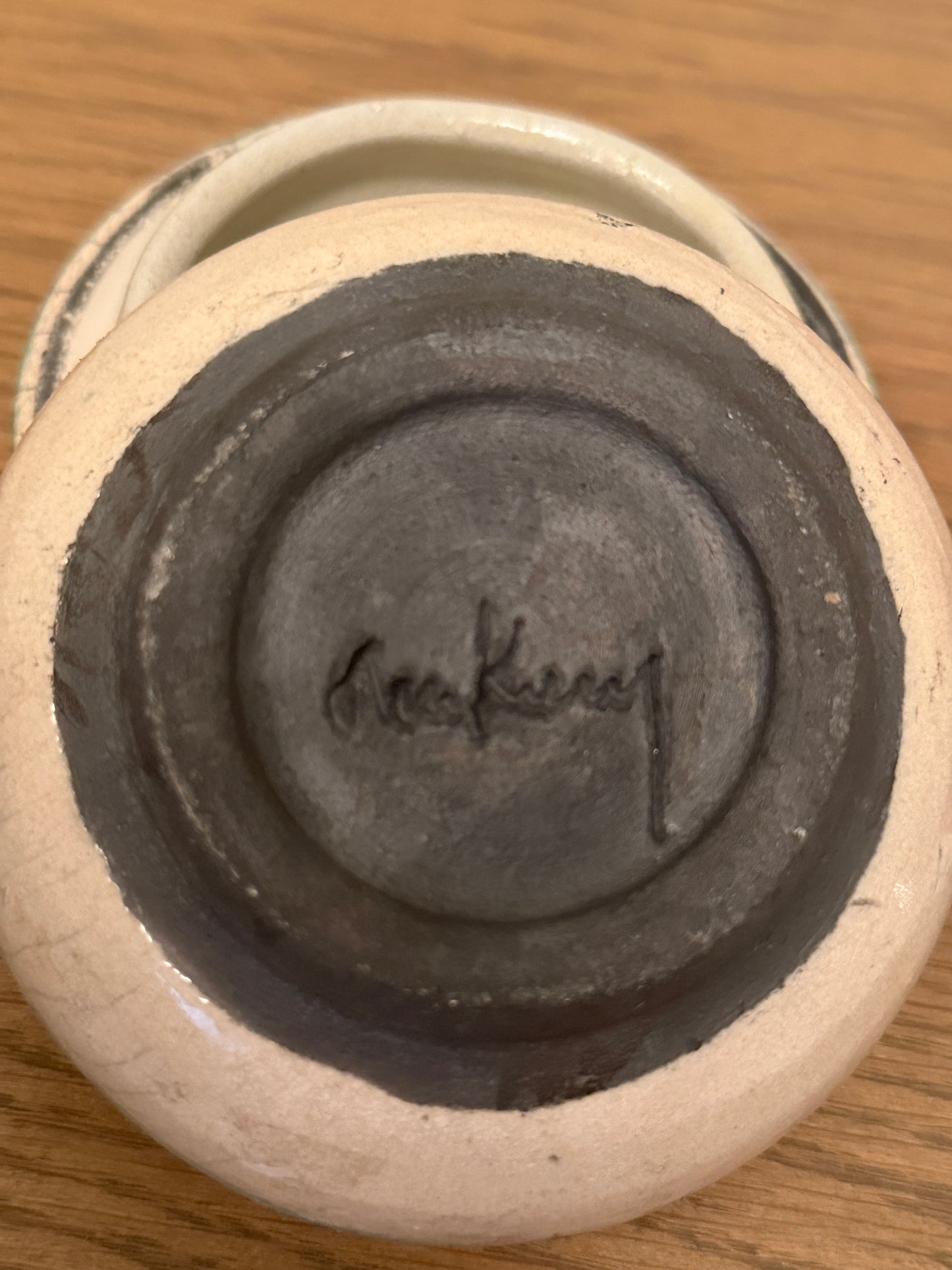 Signed Raku Bowl with Lid