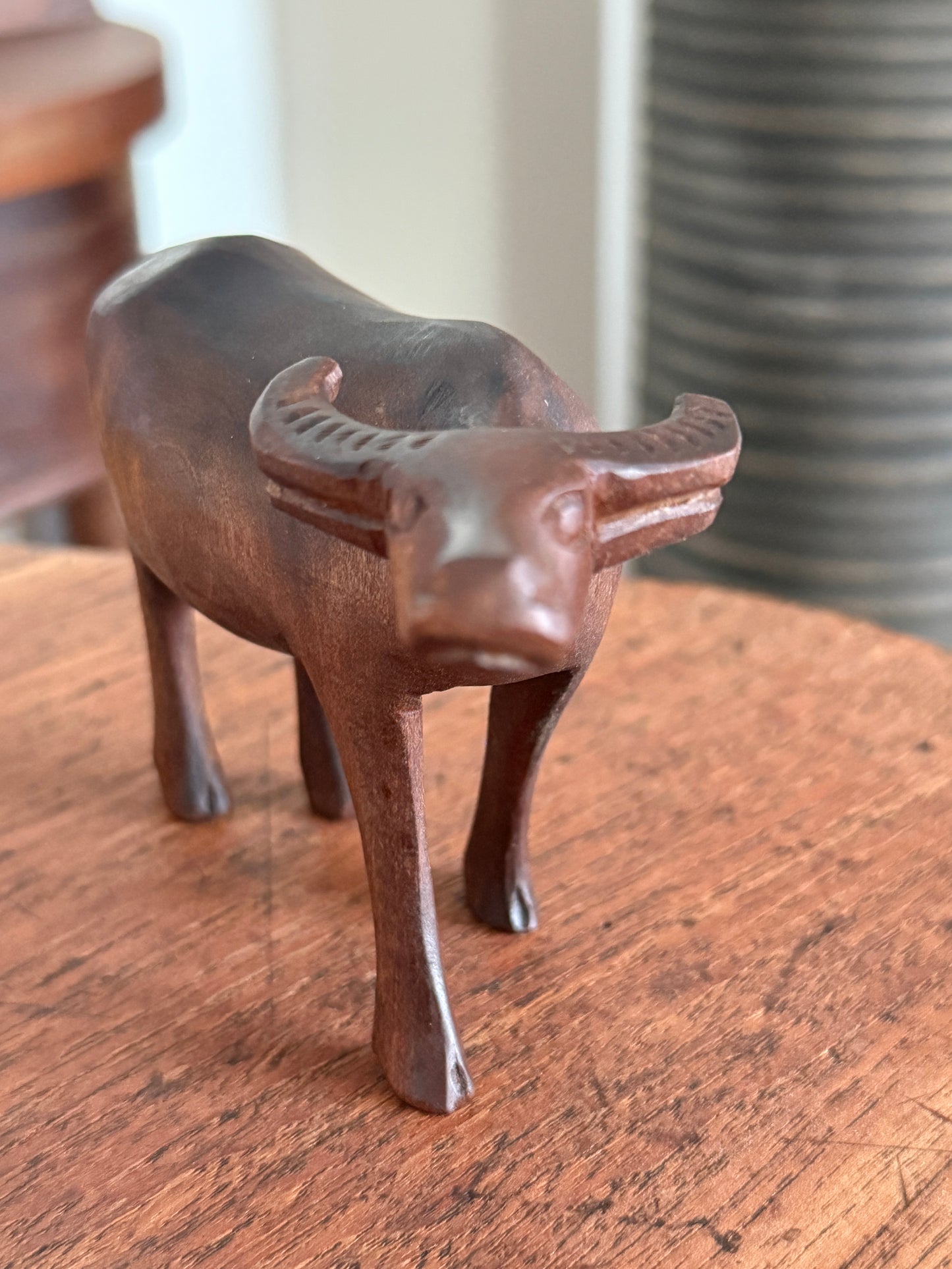 Hand-carved Water Buffalo Figurine