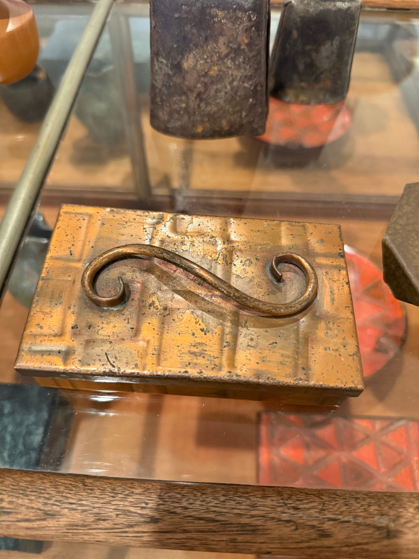 Circa 1940s Hand Hammered Copper Box