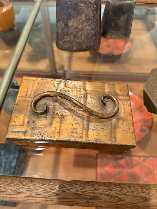 Circa 1940s Hand Hammered Copper Box