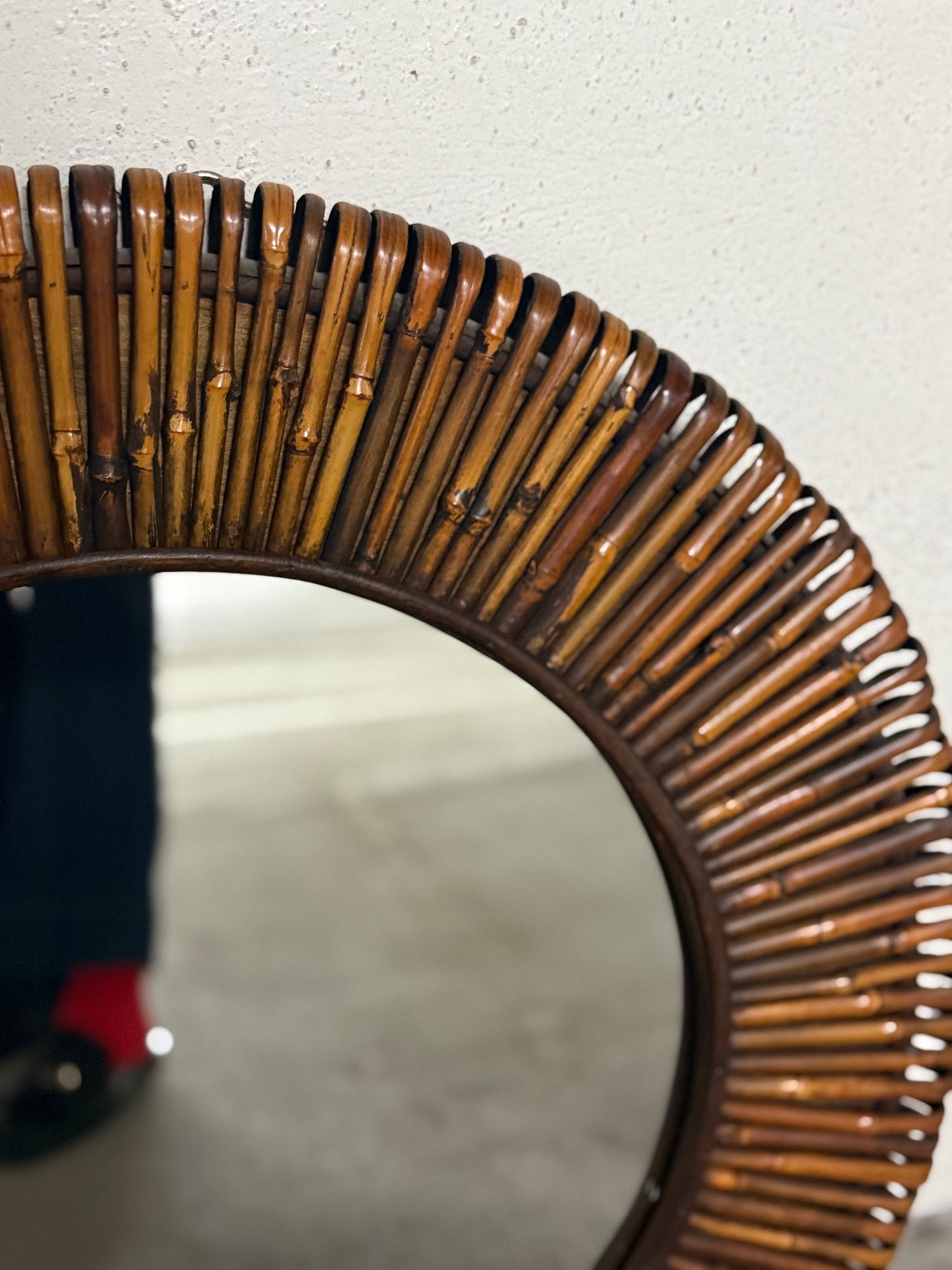 Vintage Rattan Mirror