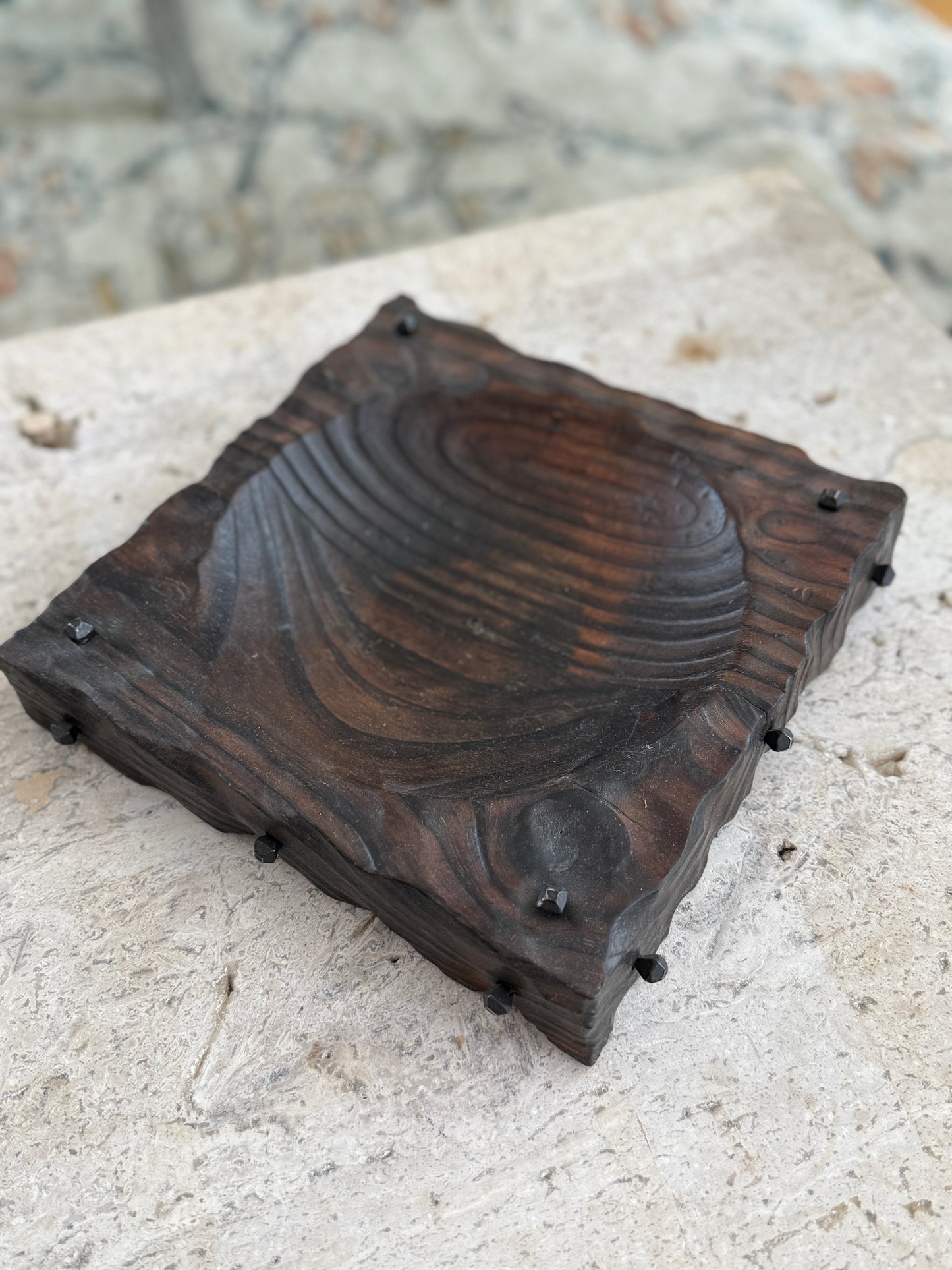 Vintage Spanish Wood Tray