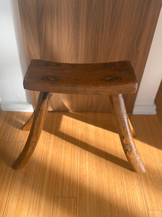 19th C Primitive Milking Stool - Sm
