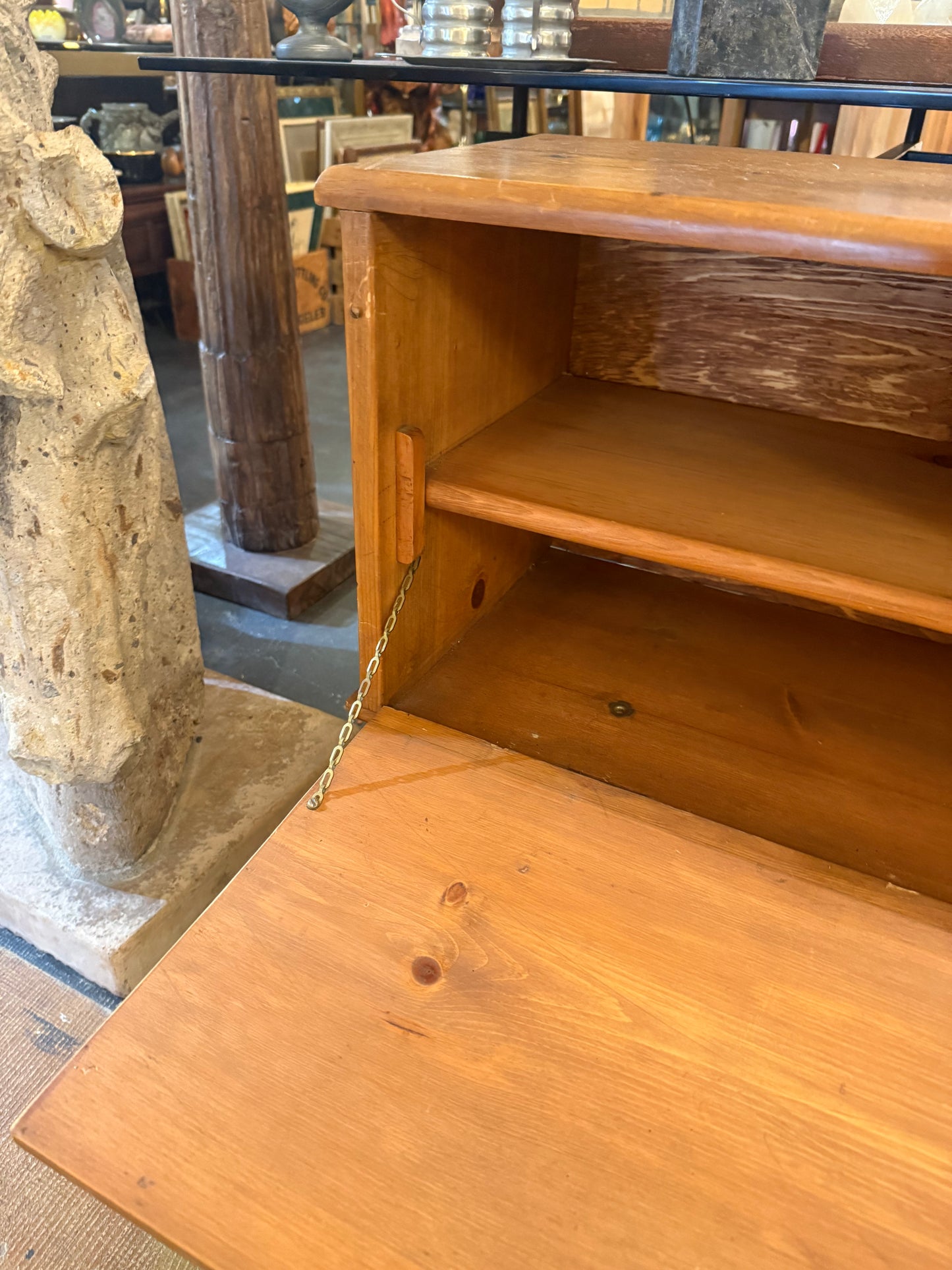 One-of-one Artisanal Tramp Art Cabinet
