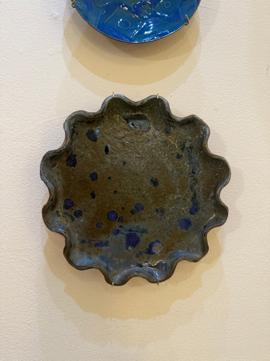Artisanal Wavy Ceramic Plate