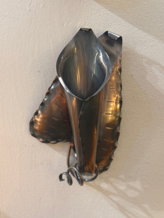 MCM Copper Calla Lily Wall Vase