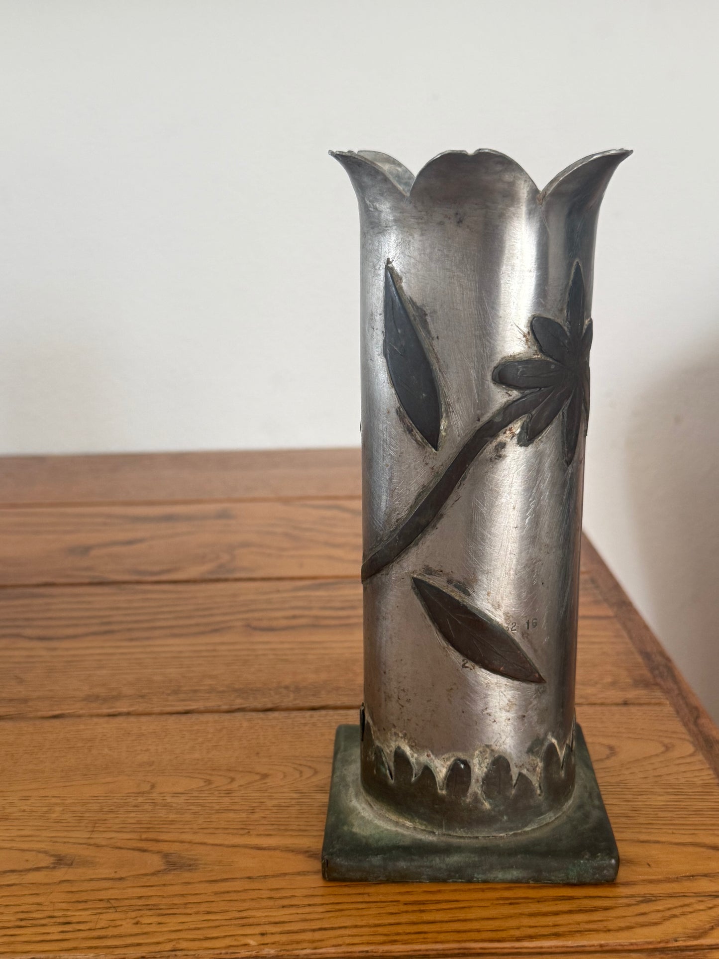 Vintage Artillery Tramp Art Vase