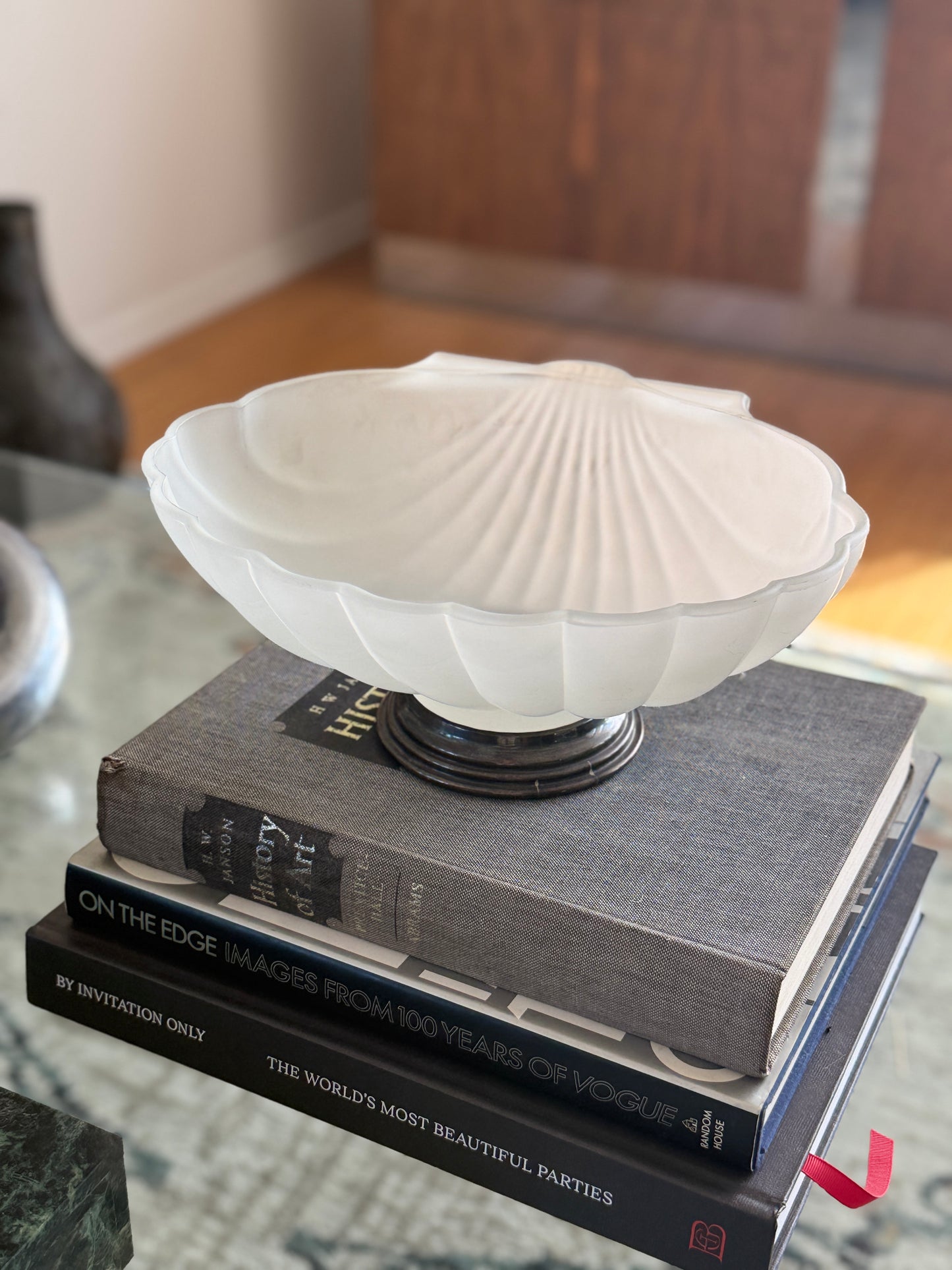 Art Deco Frosted Glass Bowl