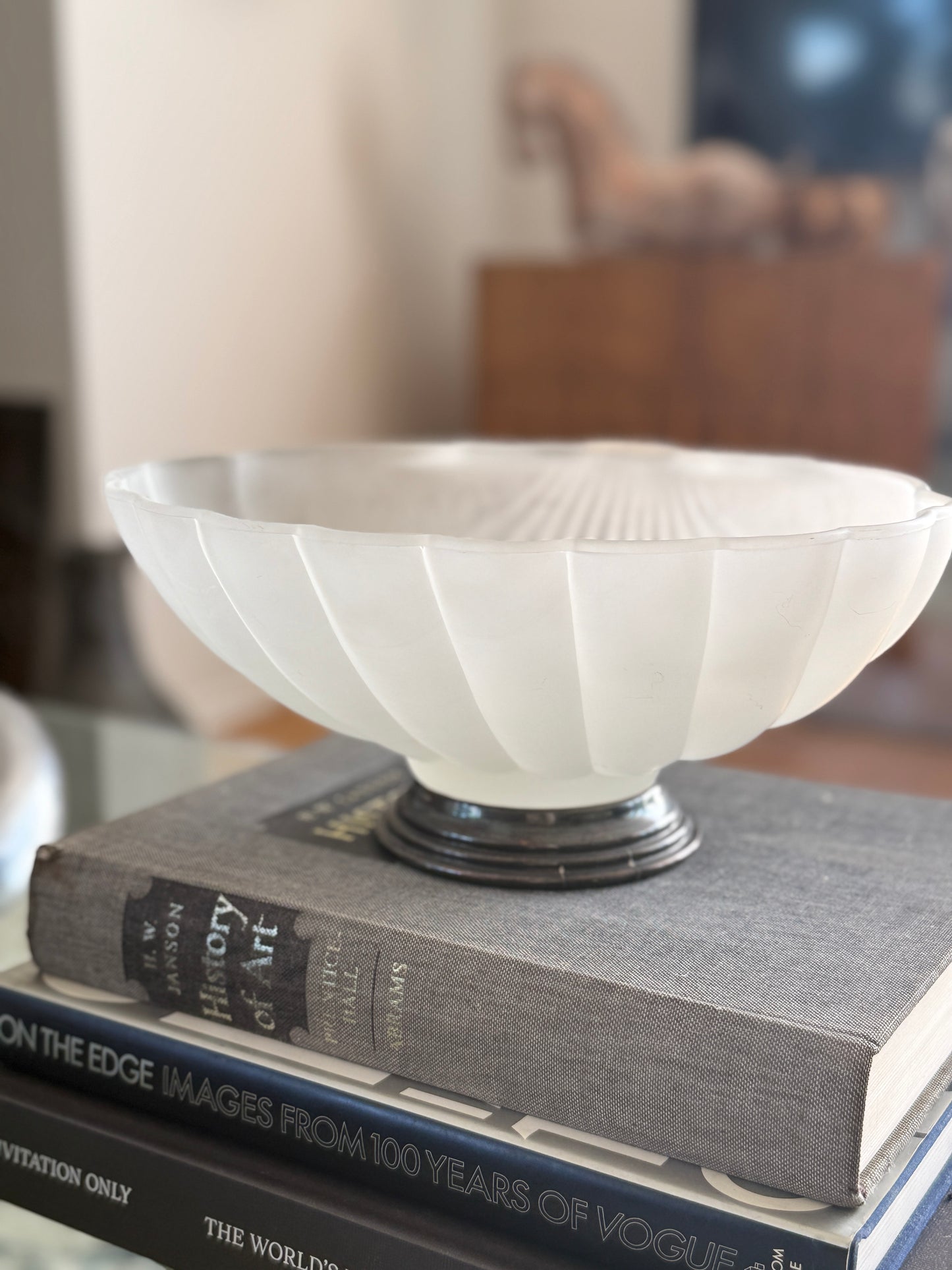 Art Deco Frosted Glass Bowl