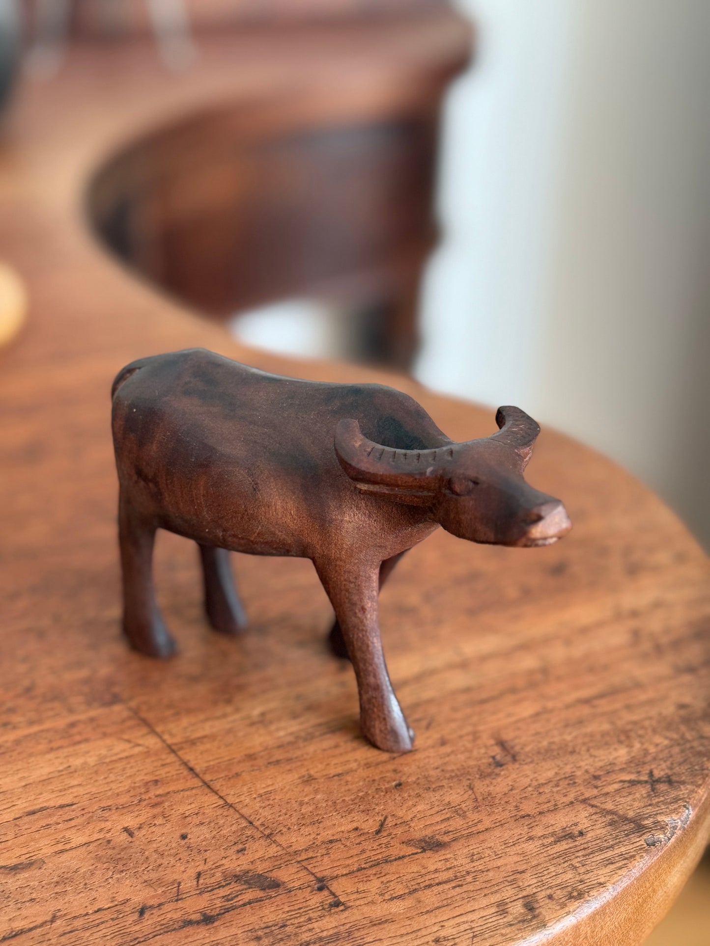 Hand-carved Water Buffalo Figurine
