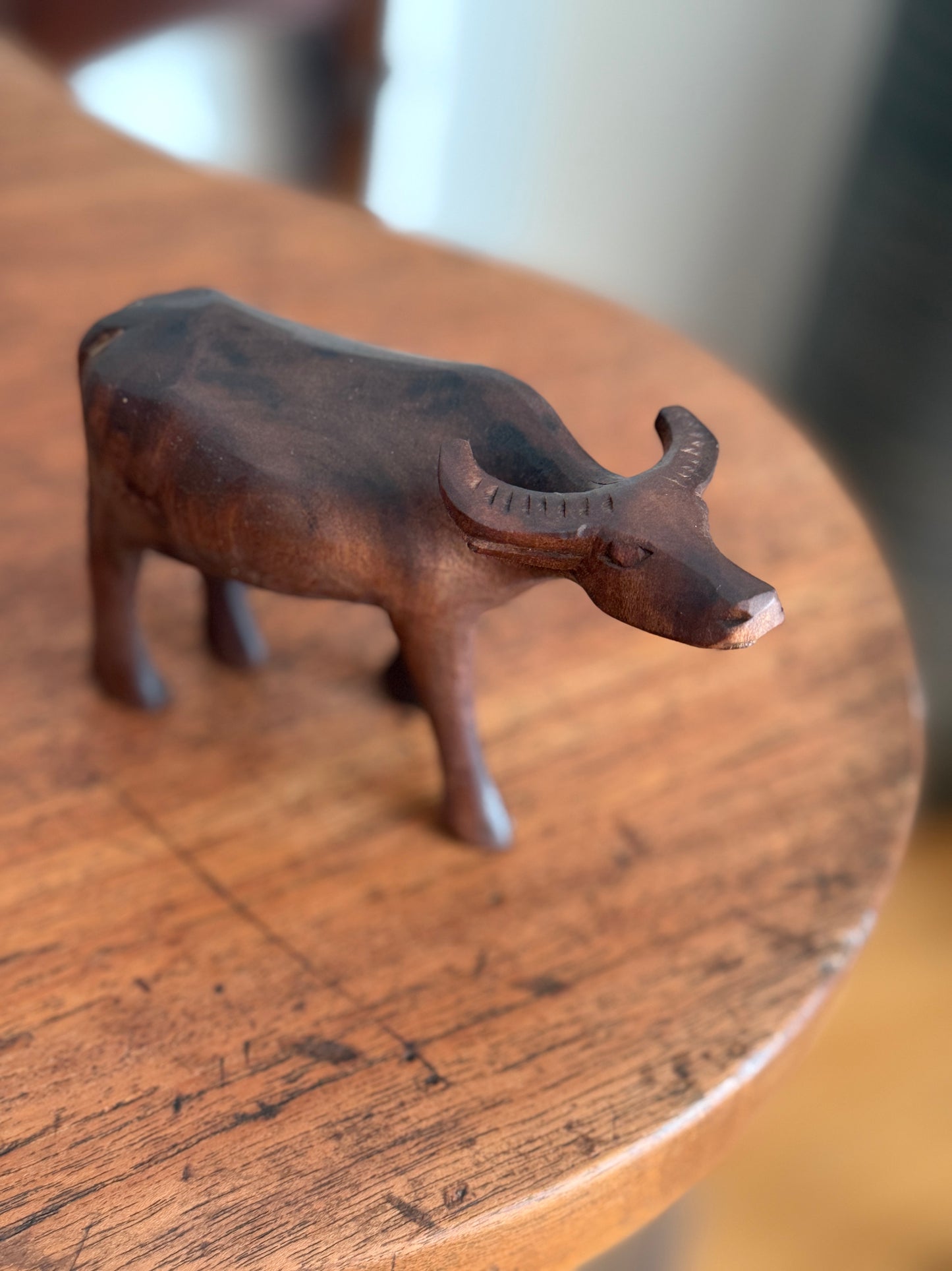 Hand-carved Water Buffalo Figurine