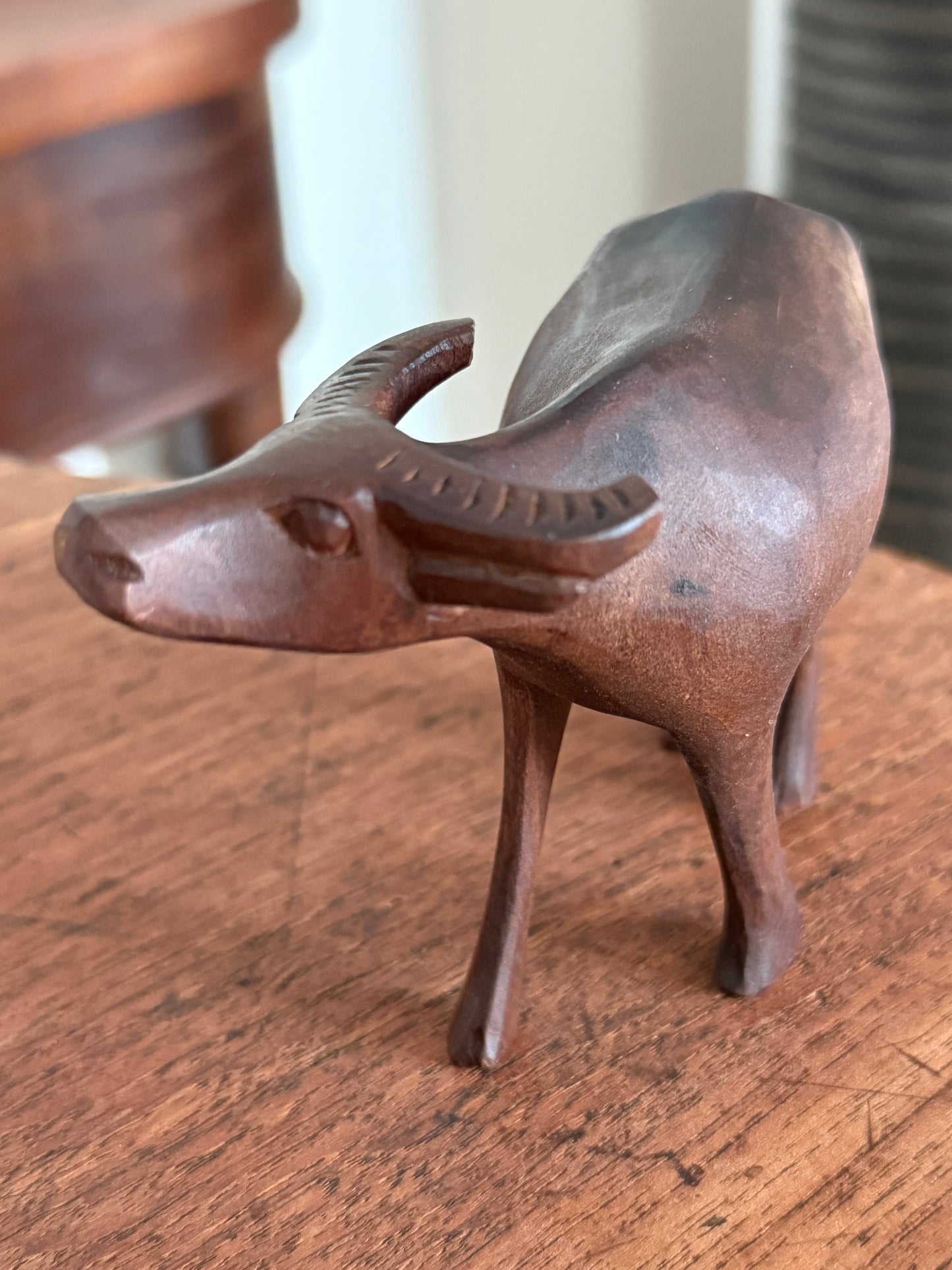 Hand-carved Water Buffalo Figurine