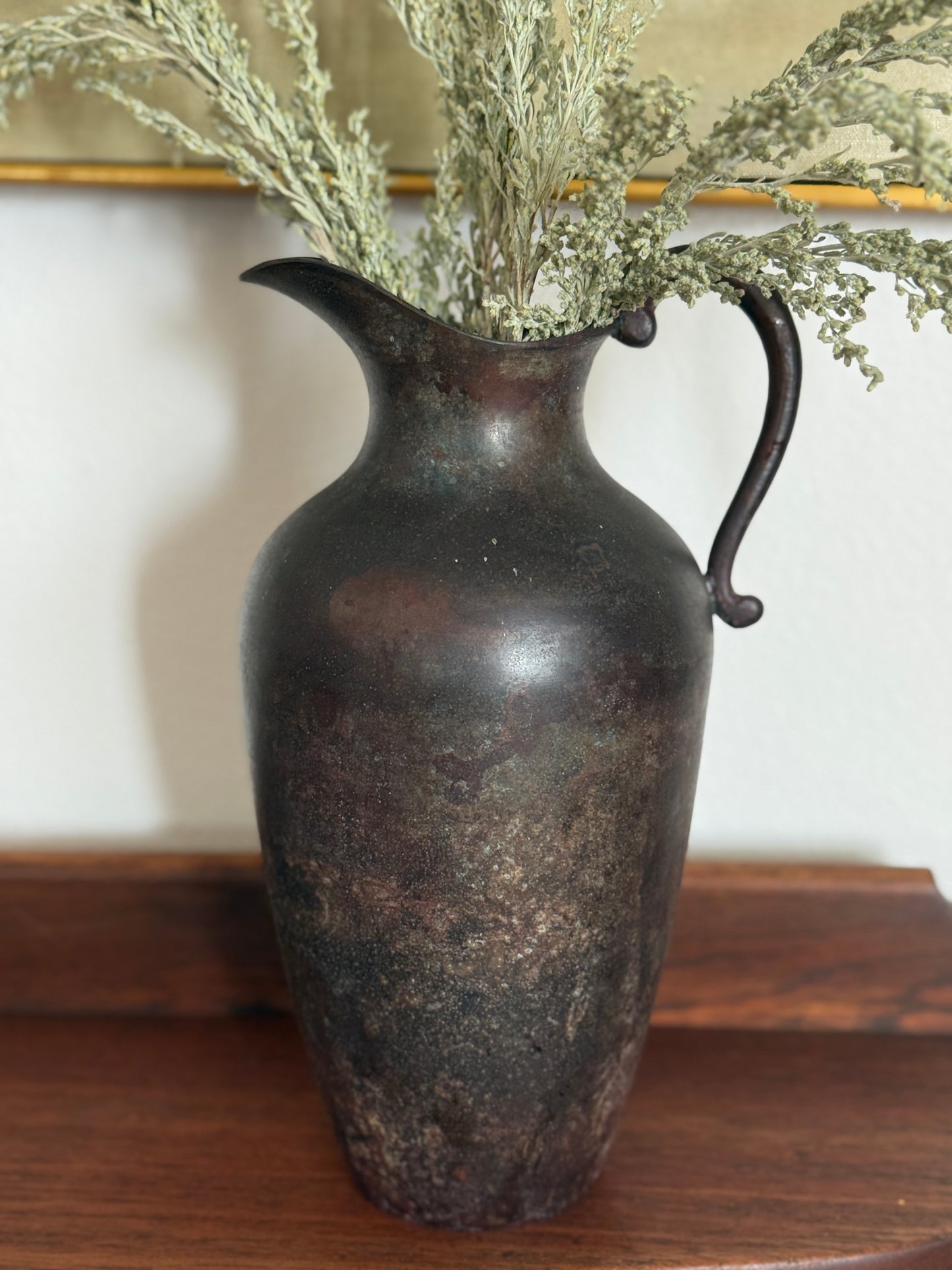 Metal Pitcher with Patina