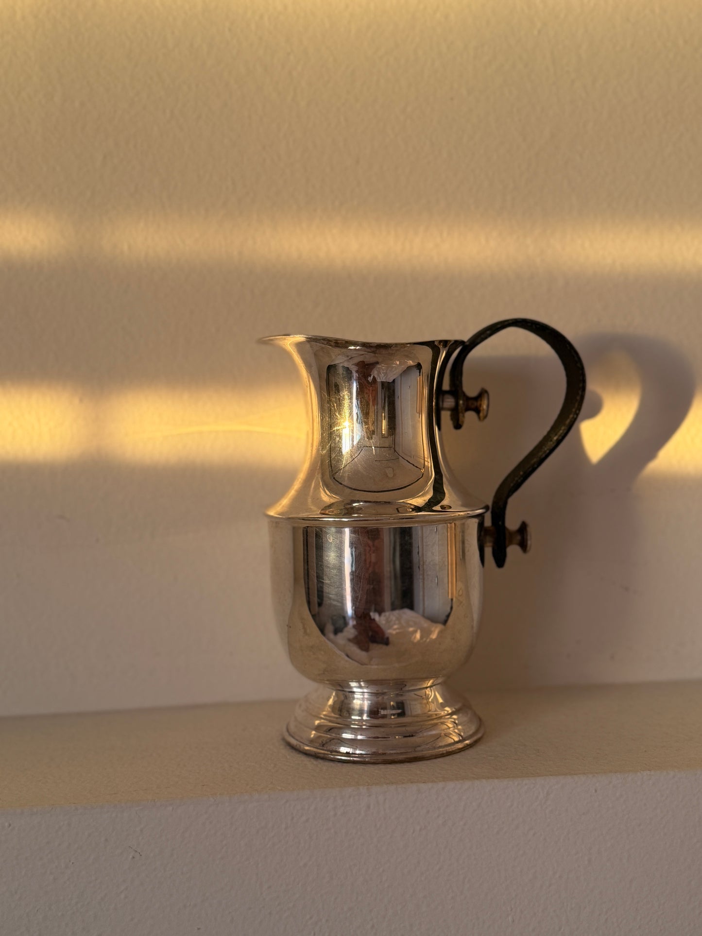 Silver & Leather Pitcher