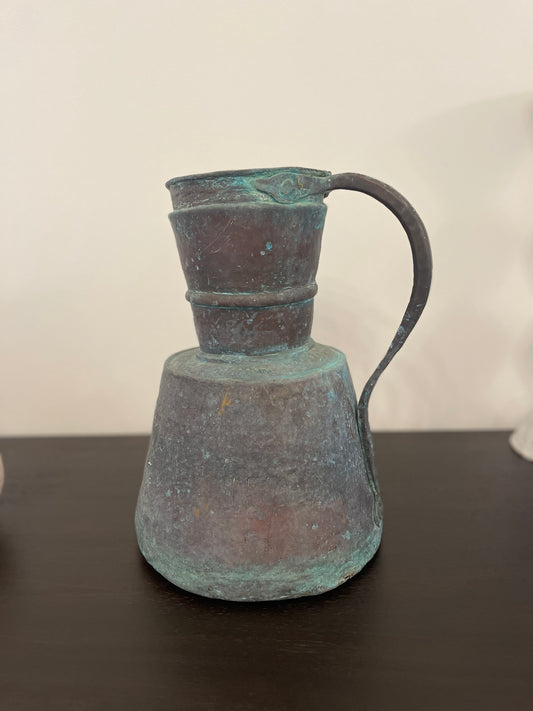 Stunning Patina French Copper Jug