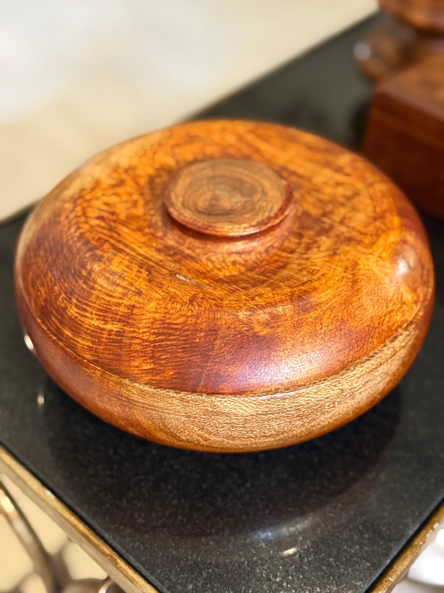 Vintage Round Wood Box