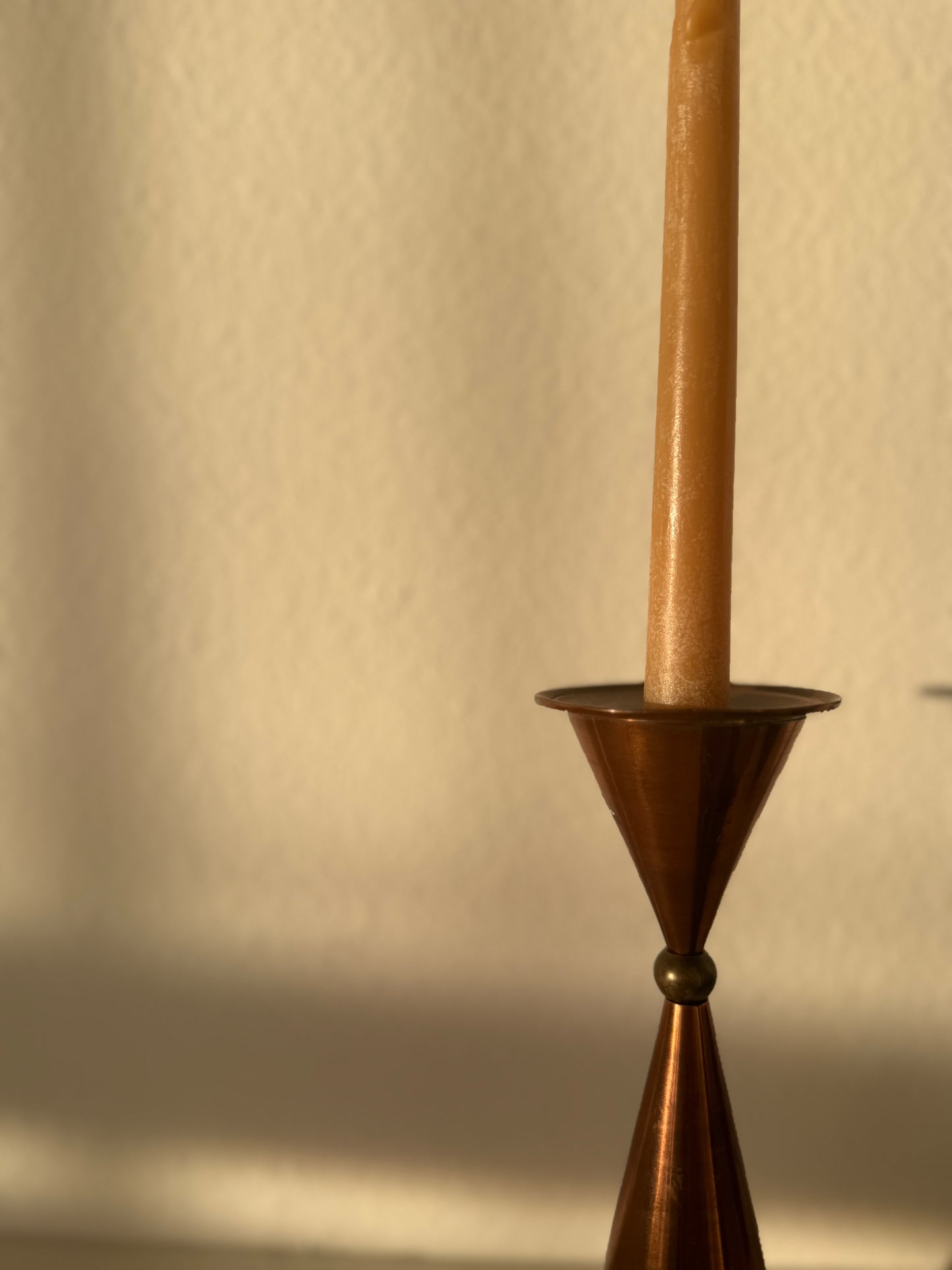 Mid-Century Copper & Brass Candlestick