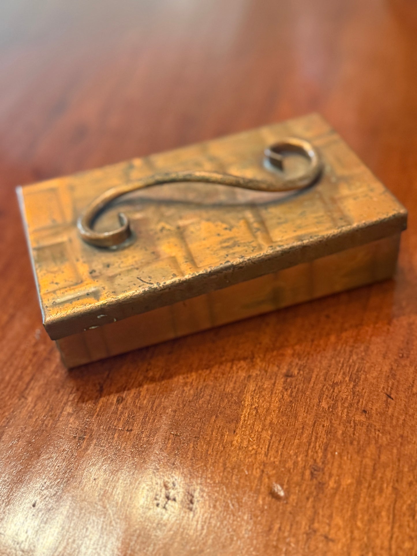 Circa 1940s Hand Hammered Copper Box